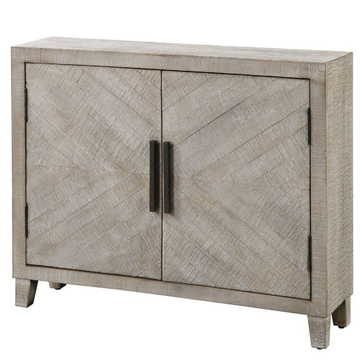   Whitewashed Fir Wood 2-Door Cabinet | Oroa.com