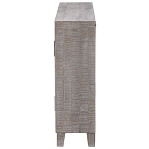   Whitewashed Fir Wood 2-Door Cabinet | Oroa.com