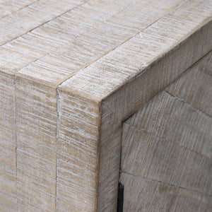   Whitewashed Fir Wood 2-Door Cabinet | Oroa.com