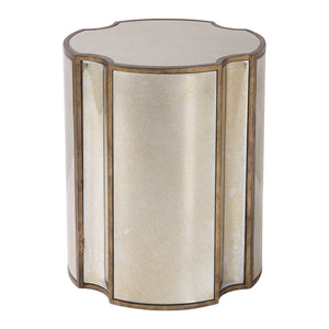   Antique Mirror Quatrefoil Accent Table | Oroa.com