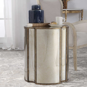   Antique Mirror Quatrefoil Accent Table | Oroa.com