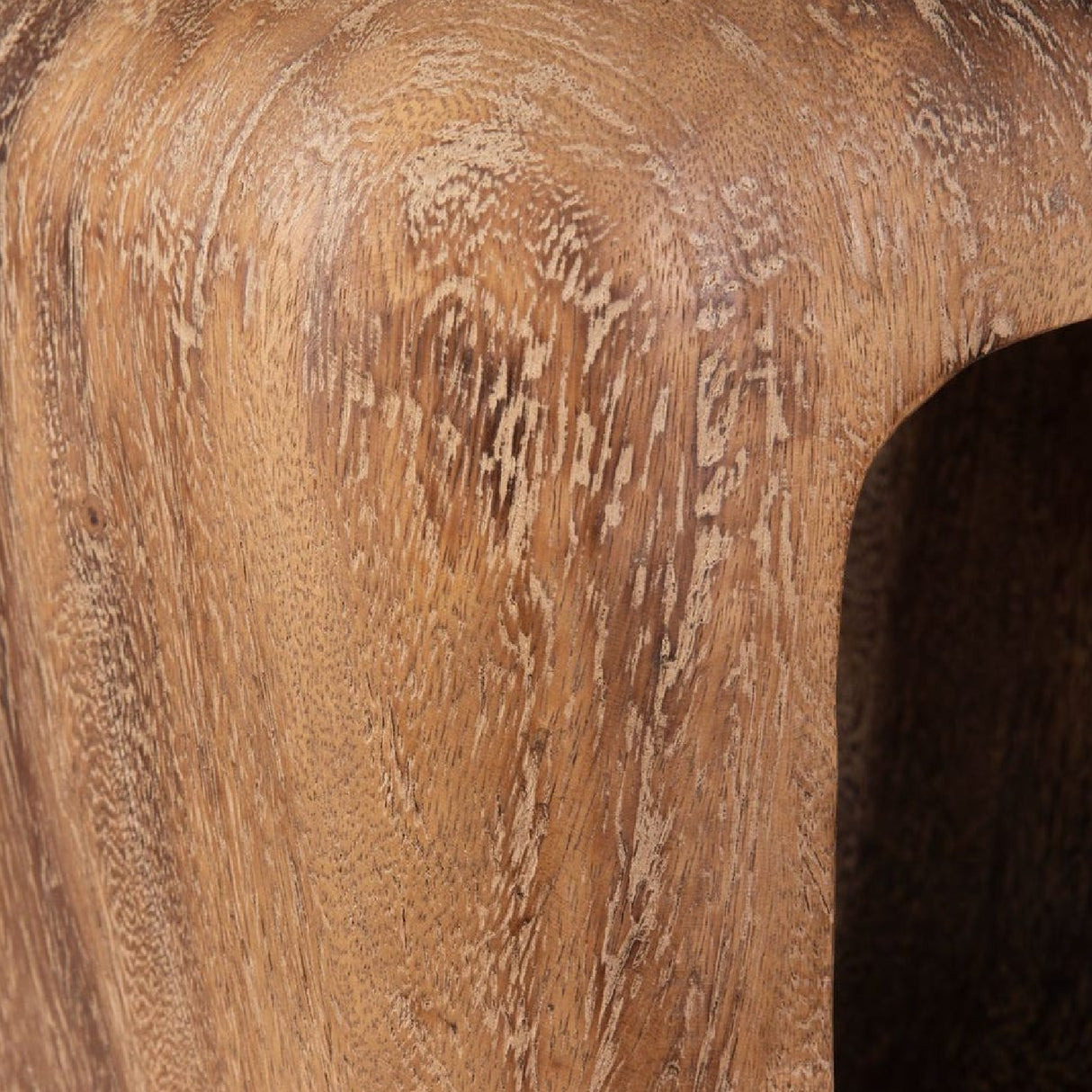   Washed Suar Wood Accent Stool | Oroa.com