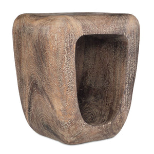   Washed Suar Wood Accent Stool | Oroa.com