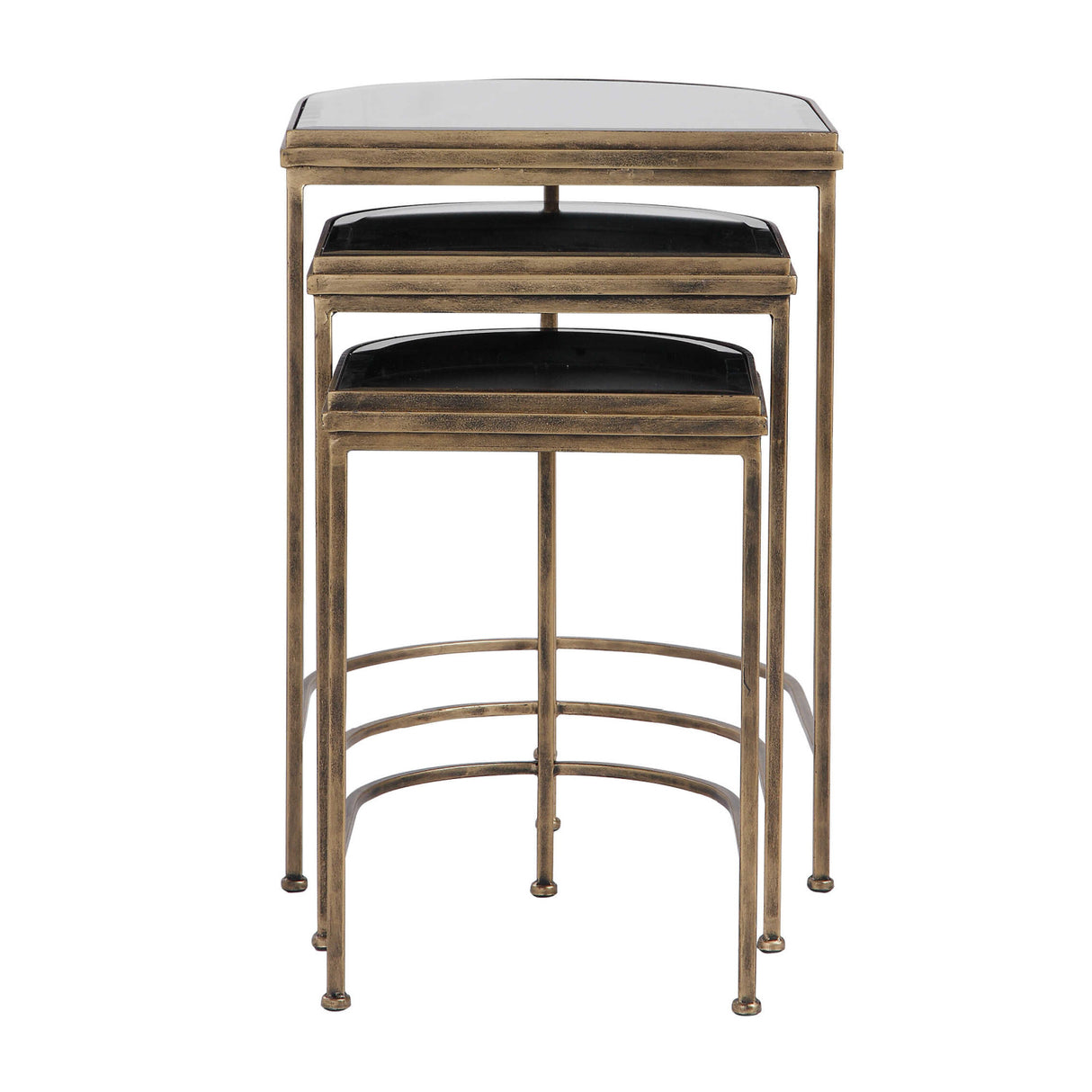   Gold Framed Nesting Tables (3) | Oroa.com