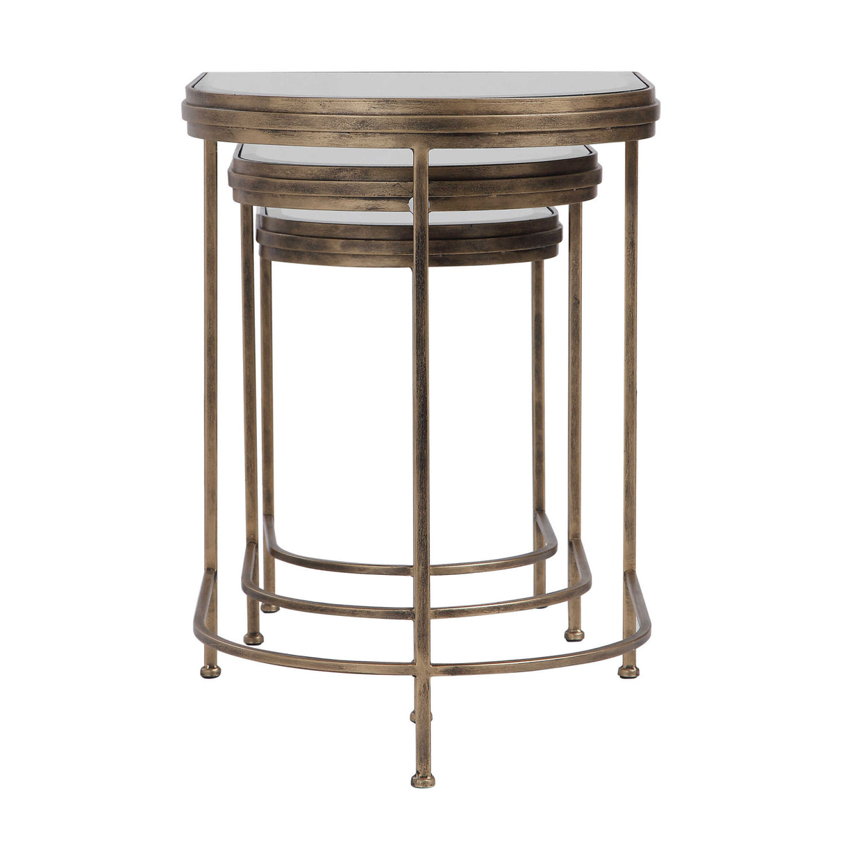   Gold Framed Nesting Tables (3) | Oroa.com