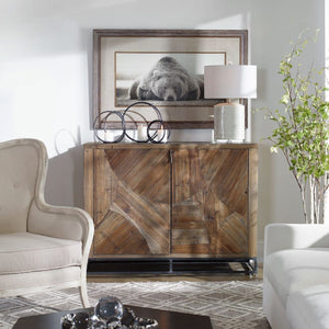   2-Door Marquetry Wooden Cabinet | Oroa.com