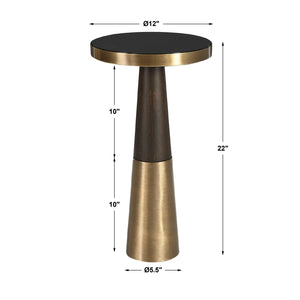   Black Glass Accent Table | Oroa.com