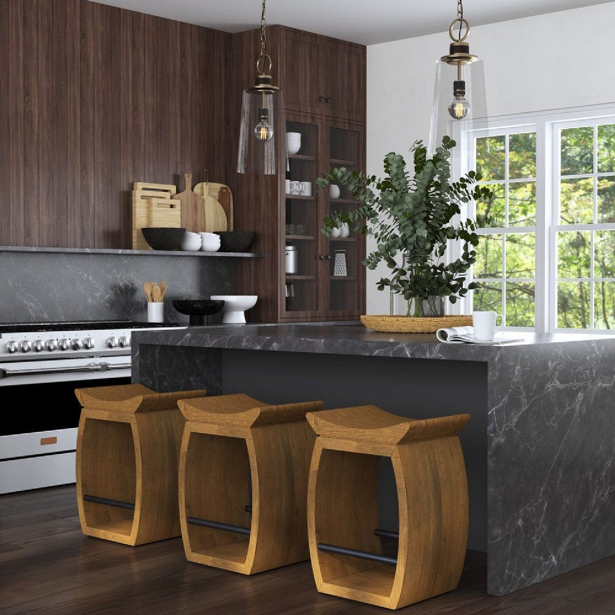   Elm Wood Counter Stool | Oroa.com