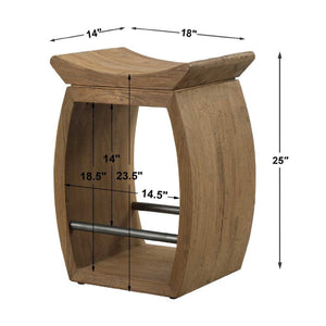   Elm Wood Counter Stool | Oroa.com