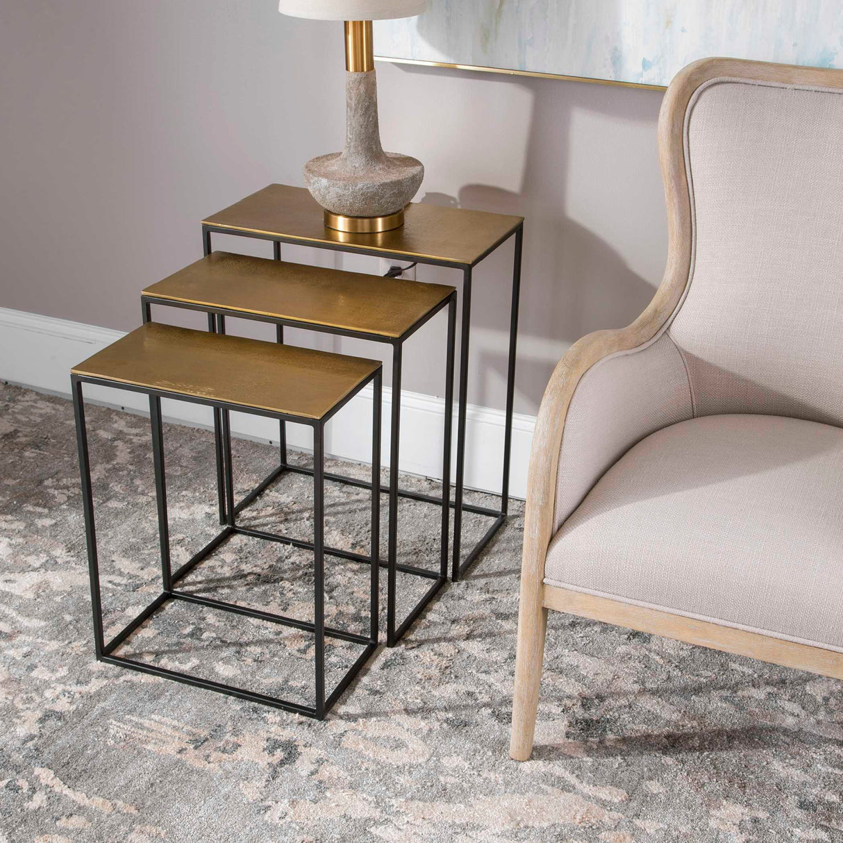   Cast Aluminum Nesting Tables (3) | Oroa.com
