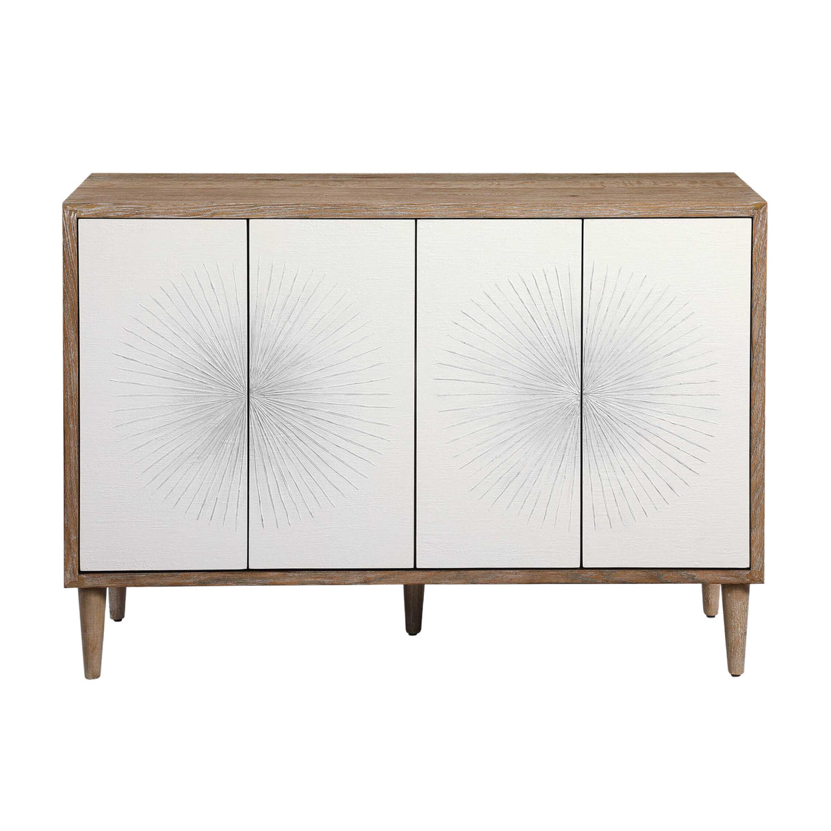   White Starburst 4-Door Cabinet | Oroa.com