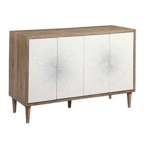   White Starburst 4-Door Cabinet | Oroa.com