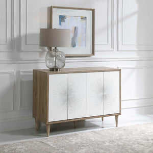   White Starburst 4-Door Cabinet | Oroa.com