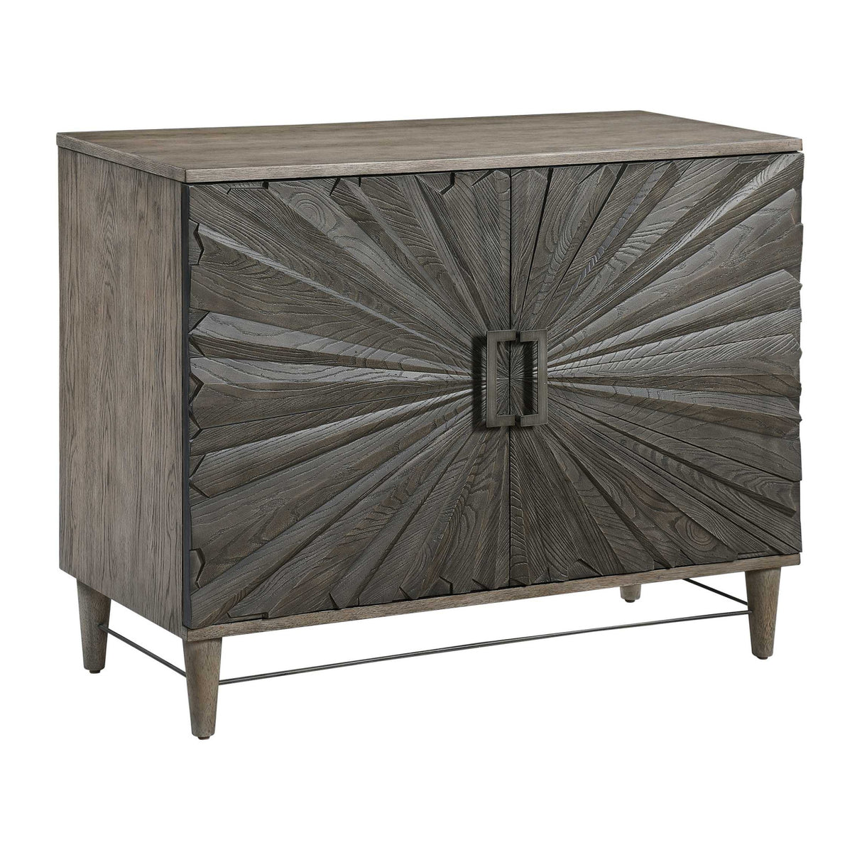   Oak Starburst 2-Door Cabinet | Oroa.com