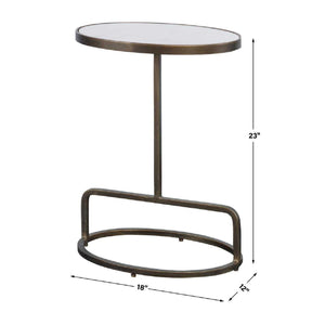   Iron Base Oval Accent Table | Oroa.com
