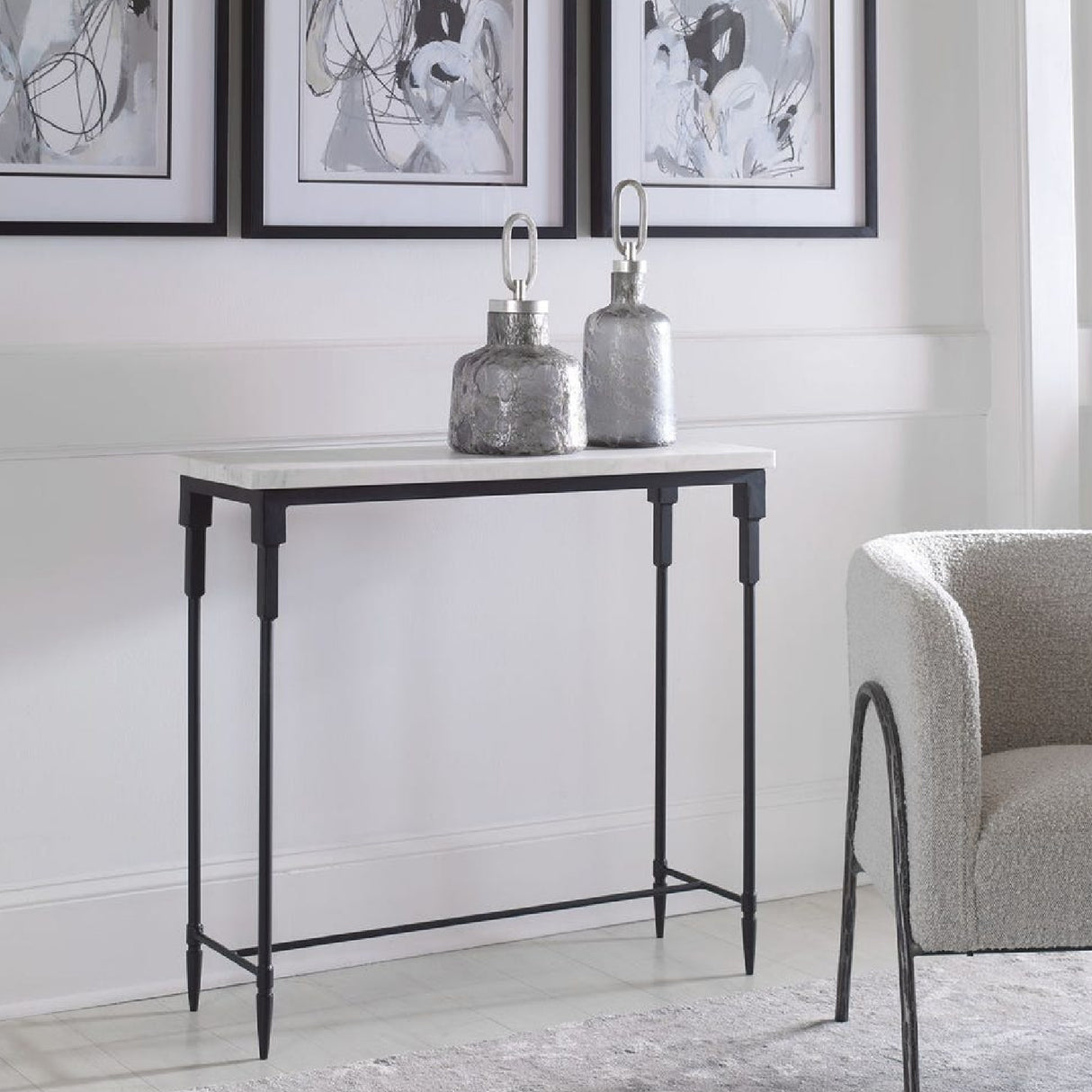   White Marble Console Table | Oroa.com
