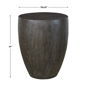   Walnut Finished Round End Table | Oroa.com