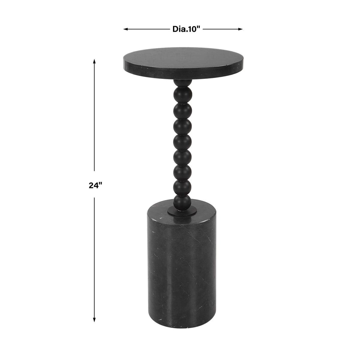   Black Marble Drink Table | Oroa.com