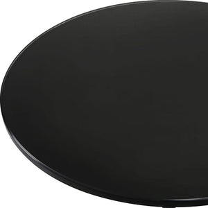   Black Glass Pedestal Accent Table | Oroa.com