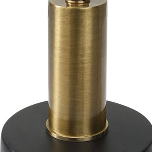   Black Glass Pedestal Accent Table | Oroa.com