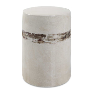   White Crackle Ceramic Garden Stool | Oroa.com