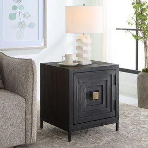   Black Wooden 1-Door Accent Cabinet | Oroa.com