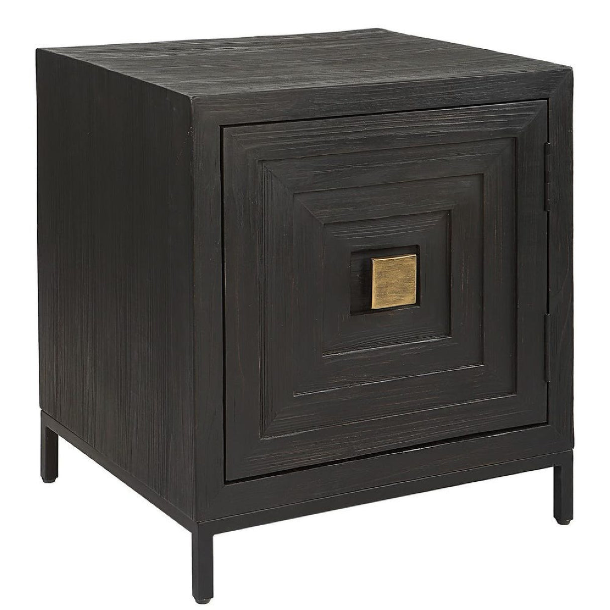   Black Wooden 1-Door Accent Cabinet | Oroa.com