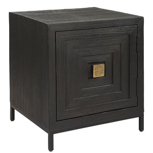   Black Wooden 1-Door Accent Cabinet | Oroa.com