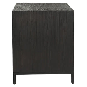   Black Wooden 1-Door Accent Cabinet | Oroa.com