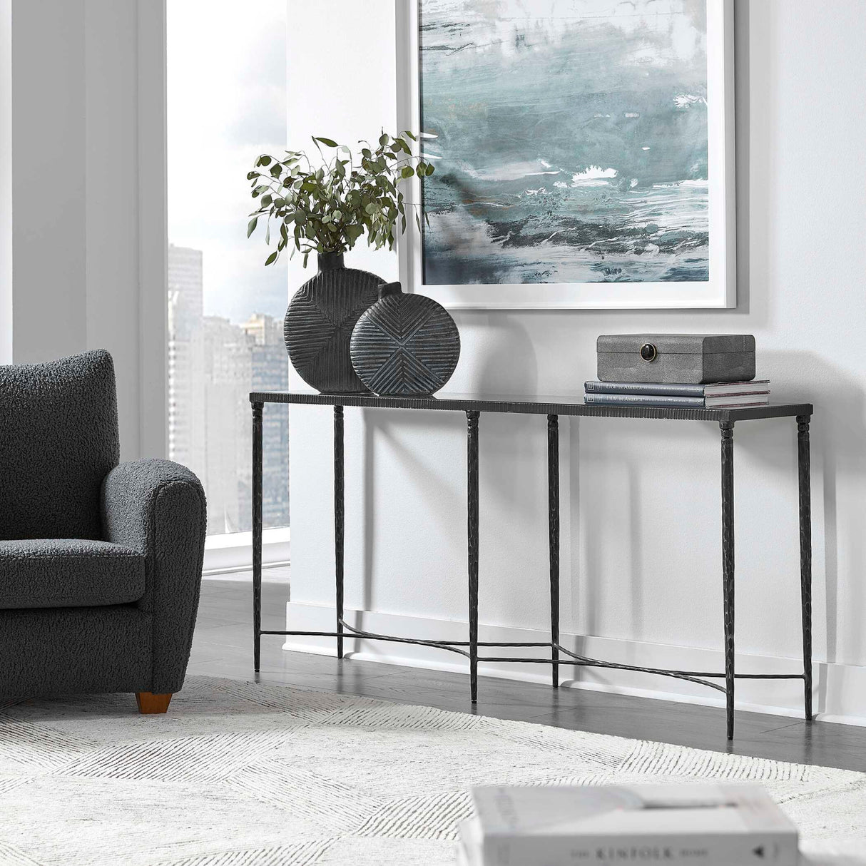   Tempered Glass Console Table | Oroa.com