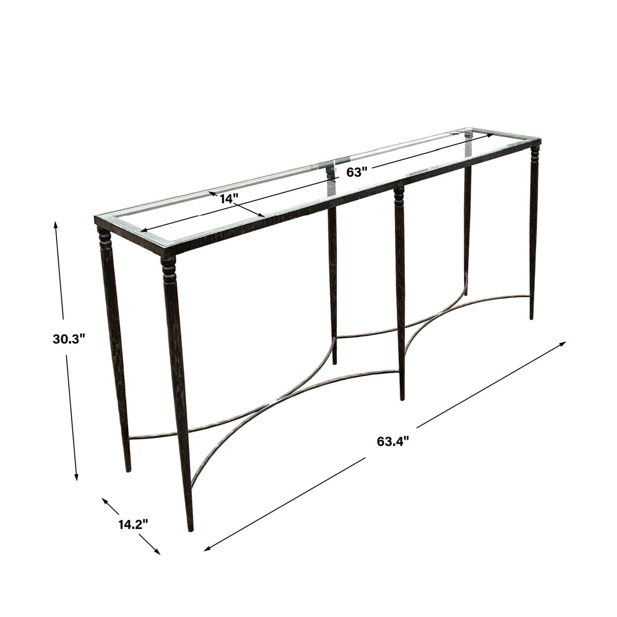   Tempered Glass Console Table | Oroa.com