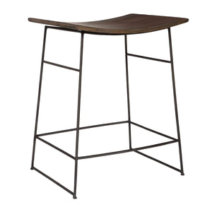   Solid Mango Scooped Counter Stool | Oroa.com