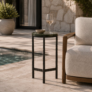  Round Glass Indoor/Outdoor Accent Table | Oroa.com