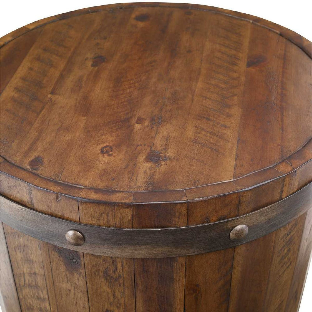   Rustic Acacia Wood Side Table | Oroa.com