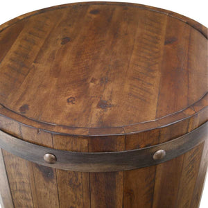   Rustic Acacia Wood Side Table | Oroa.com