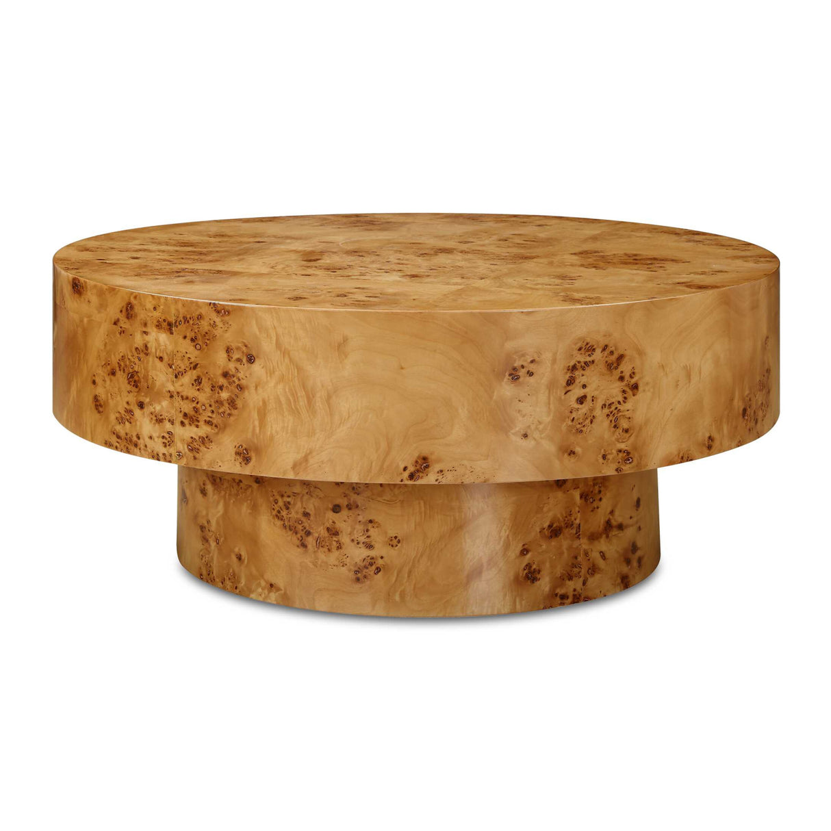   Poplar Burl Round Coffee Table | Oroa.com