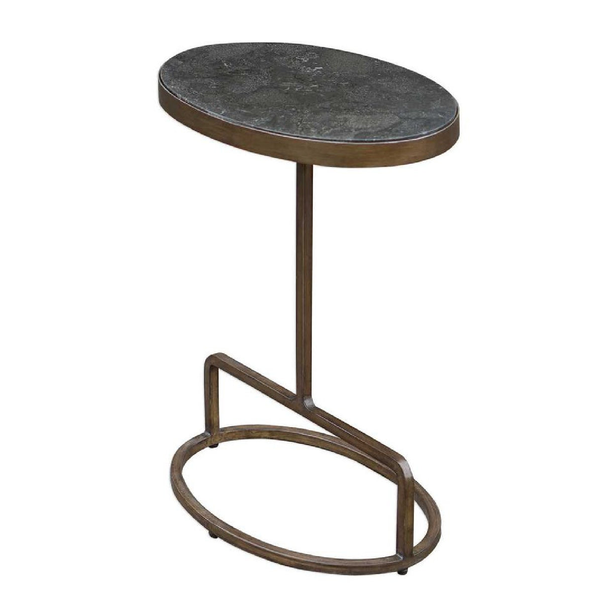   Iron Base Oval Accent Table | Oroa.com