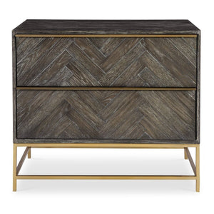   Oak Herringbone 2-Drawer Chest | Oroa.com