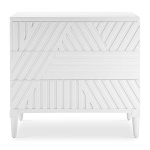   Geometric Carved 3-Drawer Chest | Oroa.com