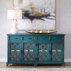   Green Wooden Cutouts Credenza | Oroa.com