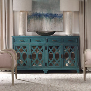   Green Wooden Cutouts Credenza | Oroa.com