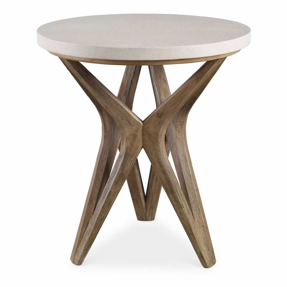   White Limestone Round Side Table | Oroa.com