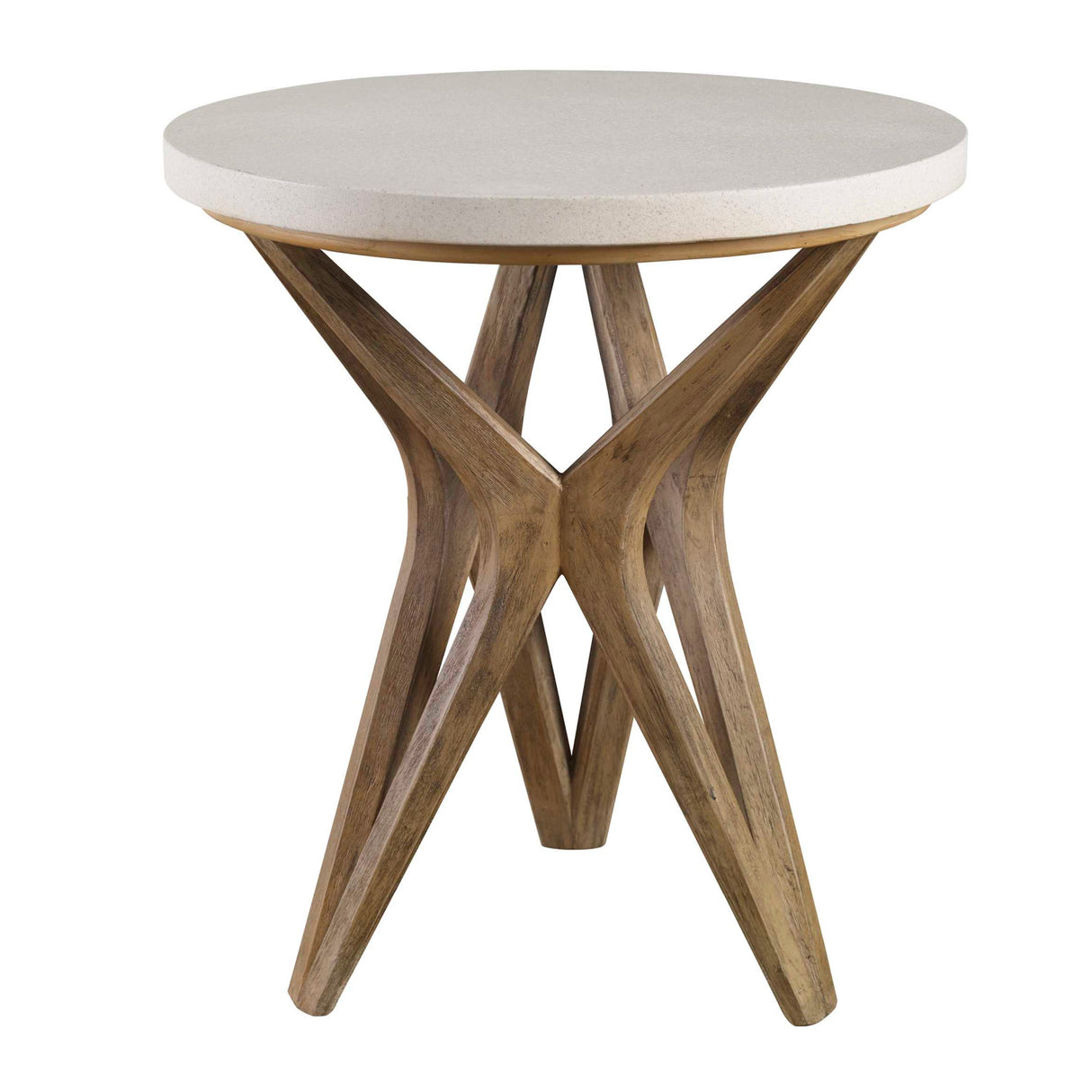   White Limestone Round Side Table | Oroa.com