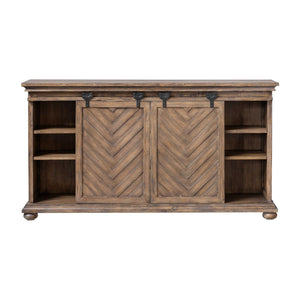   Wooden Chevron Media Console | Oroa.com