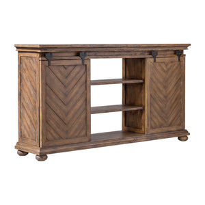   Wooden Chevron Media Console | Oroa.com
