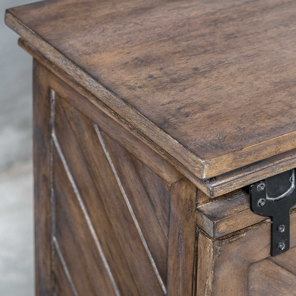   Wooden Chevron Media Console | Oroa.com