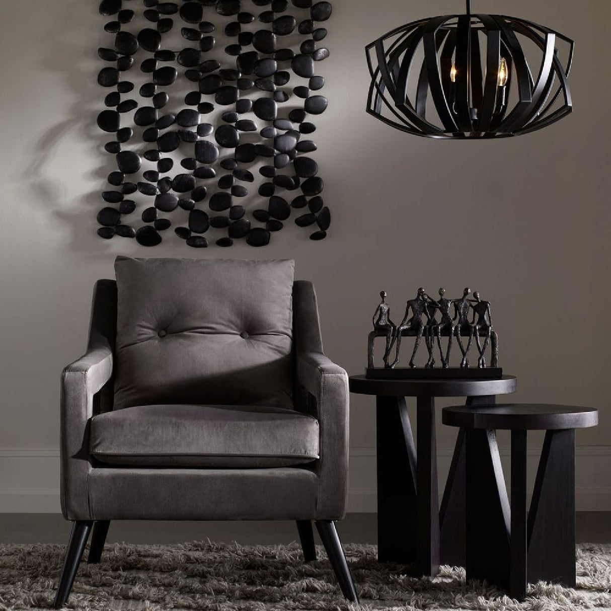   Black Mindi Nesting Tables (2) | Oroa.com