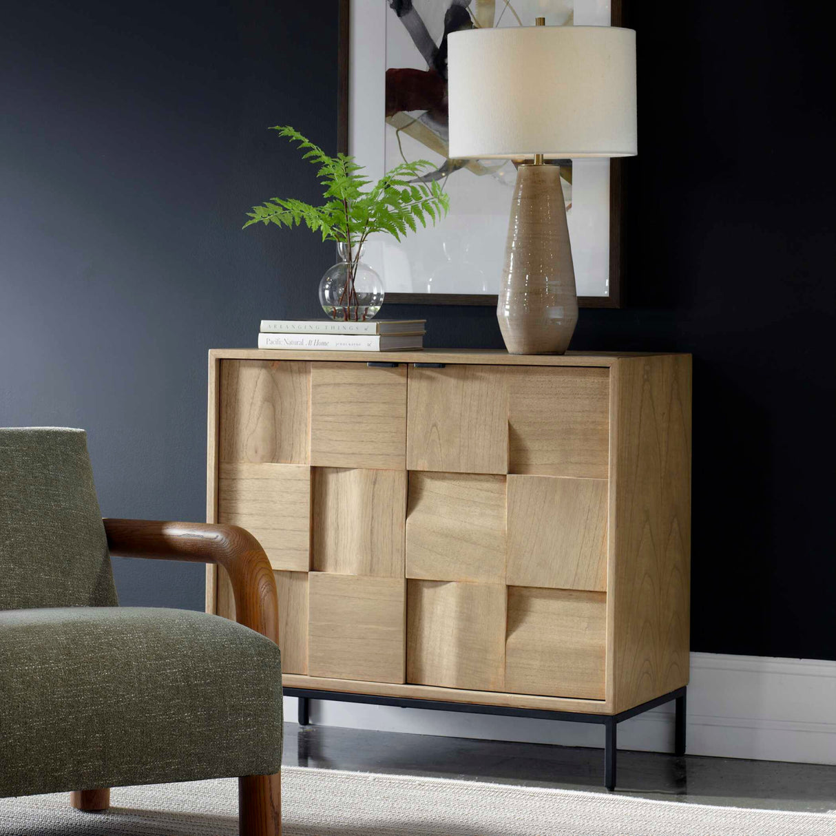   Geometric Patterned 2-Door Cabinet | Oroa.com