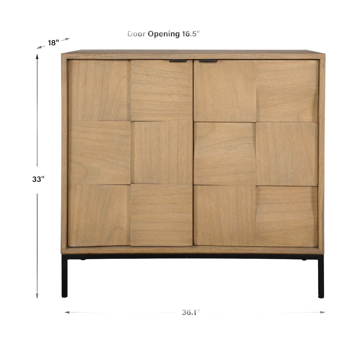   Geometric Patterned 2-Door Cabinet | Oroa.com