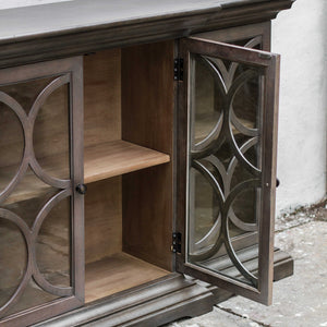   Open-Carved 4-Door Wooden Cabinet | Oroa.com